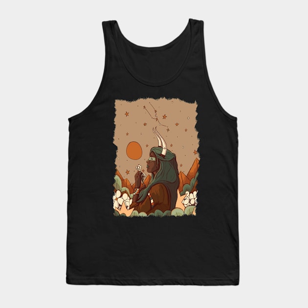 Taurus girl Tank Top by Swadeillustrations